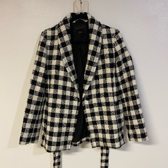 Ann Taylor Tweed Blazer with Belt and Pocket - Picture 2 of 7